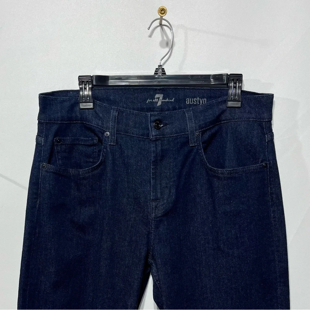 7 For All Mankind Austyn Men's Dark Blue Straight Leg Jeans‎ Size 33 Inseam 34”